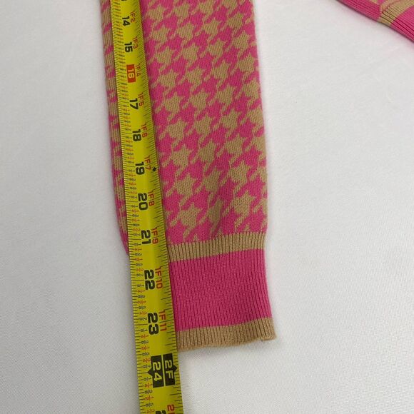 River Island Pink Preppy Houndstooth Cardigan-14 - Picture 10 of 13